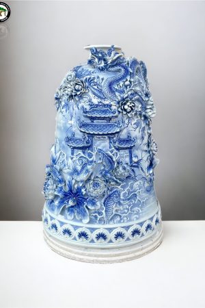 CHUÔNG ĐẮP NỔI CÁ CHÉP VƯỢT LONG MÔN