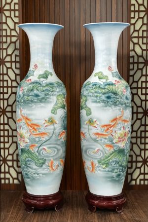 Lộc bình Sen Cá 3D 2023 1m4