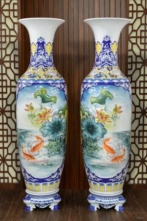 Lộc bình Sen Cá 3D 2024 (1m4 và 1m53)