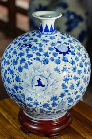 Bình Hút Lộc Hoa Dây Cổ Vẽ Tay